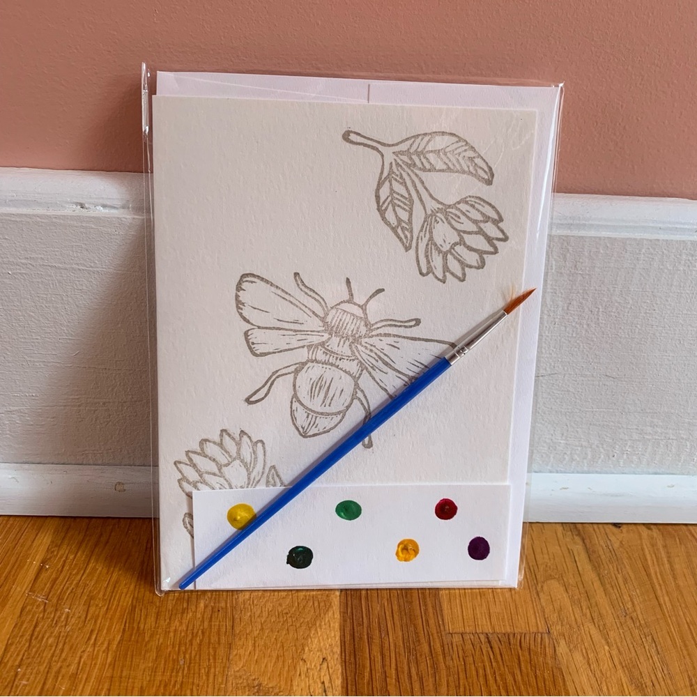 Bee Greeting Card DIY Handmade Birthday Card Thank You Card Stationery
